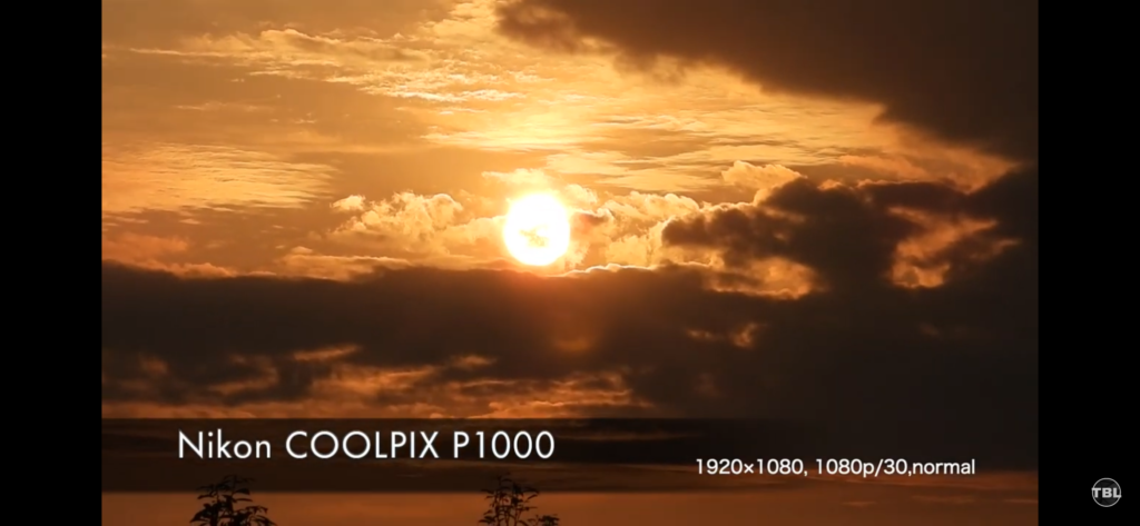 Nikon P1000で撮影した雲の中の太陽